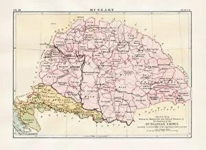 Images Dated 7th April 2017: Hungary map 1881