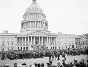 Great Depression Prints: Hunger Marchers in Front of Capitol Building