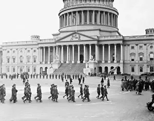 Great Depression Prints: Hunger Marchers at Capitol Building