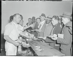Hunger Marchers Being Fed
