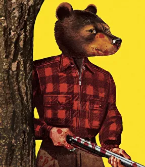 Leisure Time Collection: Hunter with Bear Head