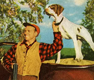 Apparel Collection: Hunter and His Hunting Dog