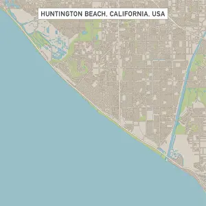 Huntington Beach California US City Street Map