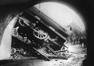 Rail Transport Prints: Hunton Bridge Crash