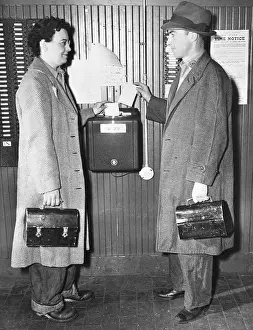 Lunchbox Prints: Husband and Wife Meet at Time Clock