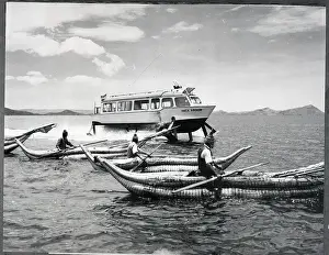Fishing Boat Prints: Hydrofoil and Fishing Boats on Lake Titicaca
