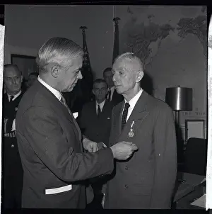 Hyman Rickover and Paul Nitze at Ceremony