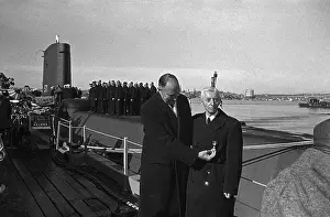 Rickover Prints: Hyman Rickover Receiving Award from William Franke