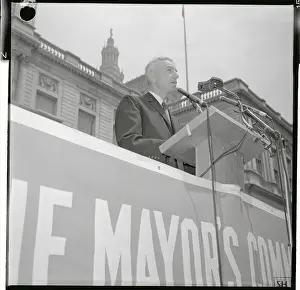 Rickover Prints: Hyman Rickover Speaking at Podium
