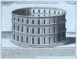 Decayed Prints: Hypothetical reconstruction of the amphitheatre of Claudius in Rome