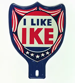 Sticker Prints: I Like Ike Campaign Plate