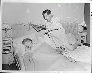 Prints of (Original Caption). Glamorous Lucille Ball and husband Desi Arnaz play the husband-and -wife team on CBS-TV's domestic comedy series, I Love Lucy Timeless TV: A Visual Journey: The I Love Lucy Show