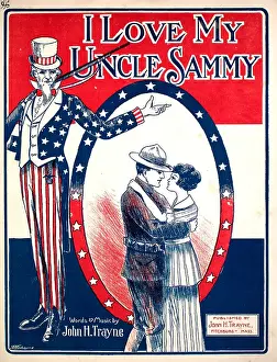 Sheet Music Prints: I Love My Uncle Sammy