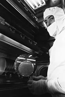 IBM Worker Holding Silicon Wafers