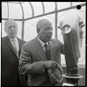 Ibrahim Abboud and Henry Crown on top of Empire State Building