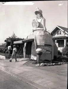 Strange Prints: Ice Cream Stand in Shape of Woman
