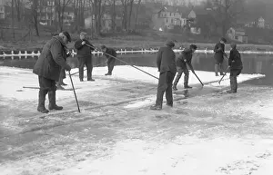 Ice Cutters Gathering Ice