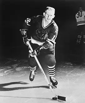 Hockey Stick Prints: Ice Hockey Player Pat Stapleton