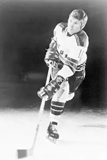 Hockey Stick Prints: Ice Hockey Player Vic Hadfield
