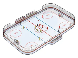 Group Of People Gallery: Ice hockey players in ice rink