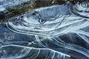 Frost Collection: Ice Serpent - River Sligachan Ice Abstraction #7