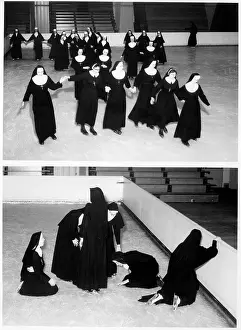Habit Prints: Ice Skating Nuns