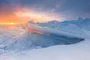 Iceberg stack at Baikal lake