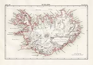 Images Dated 6th April 2017: Iceland map 1881