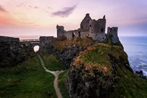 Picturesque Collection: Iconic Ruin of Dunluce Castle, County Antrim, Northern Ireland