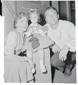 Ida Lupino and Howard Duff Holding Child