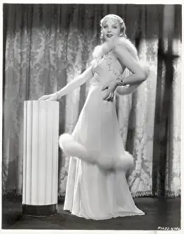 Pedestal Prints: Ida Lupino Posed In Evening Gown