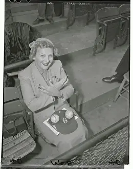 Ida Lyn Cohen Sitting on Bleachers