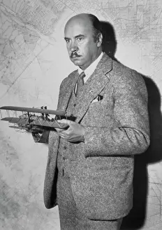 Igor I. Sikorsky with Model Airplane