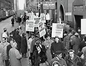 Huty28223 Prints: ILGWU Members Protest, NYC
