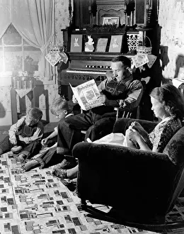 Sewing Prints: Illinois Tenant Farmer with Family at Home