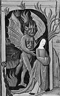 Illuminated Image Of Two-Faced Devil