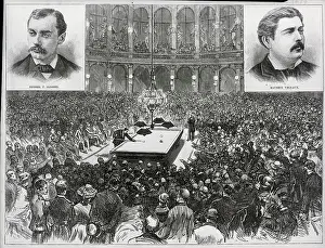 Illus. Of Billiard Match; Crowd