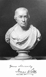 Sculpture Bust Prints: Illus.; Bust Of James Watt
