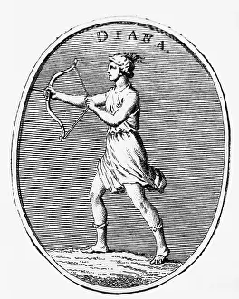 Illus/Diana Holding a Bow and Arrow