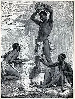 Blacksmith Prints: Illus. Entitled Native Blacksmiths