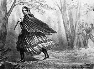 Cross Dresser Prints: Illus.-Jefferson Davis Dressed As Woman