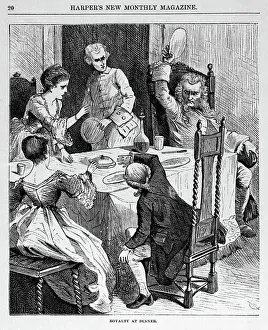 King Of Prussia Prints: Illus/King Frederick Throwing Plate/Son