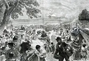 Illus Refugees Of Chicago Fire In Tents