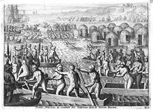 Canoe Prints: Illus. Of Spanish Fighting Native Am