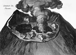 Illus. Of Summit Of Mt. Vesuvius from Mineralogie