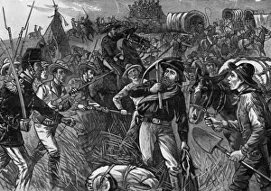 Stopping Prints: Illus.;Gold Seekers Halted By Mexicans