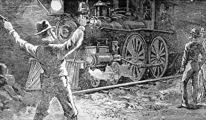 Illus.;Jesse James Waves To Train