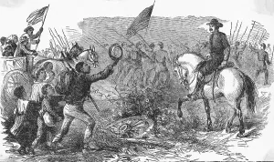 Fleeing Prints: Illust. Of Slaves Fleeing To Army;Protec