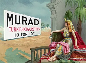 Turkish Prints: Illustrated Advertisement for Murad Cigarettes