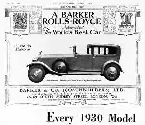Illustrated Advertisement Of Rolls Royce